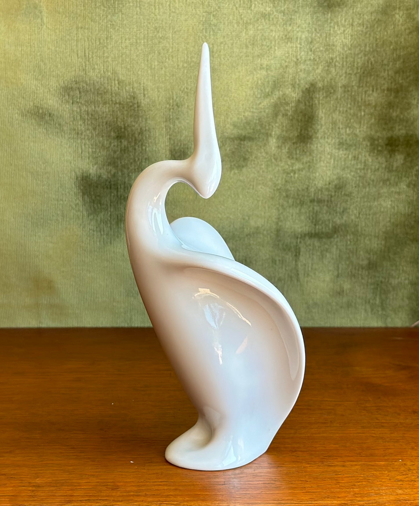 A Royal Dux mid-century porcelain pelican